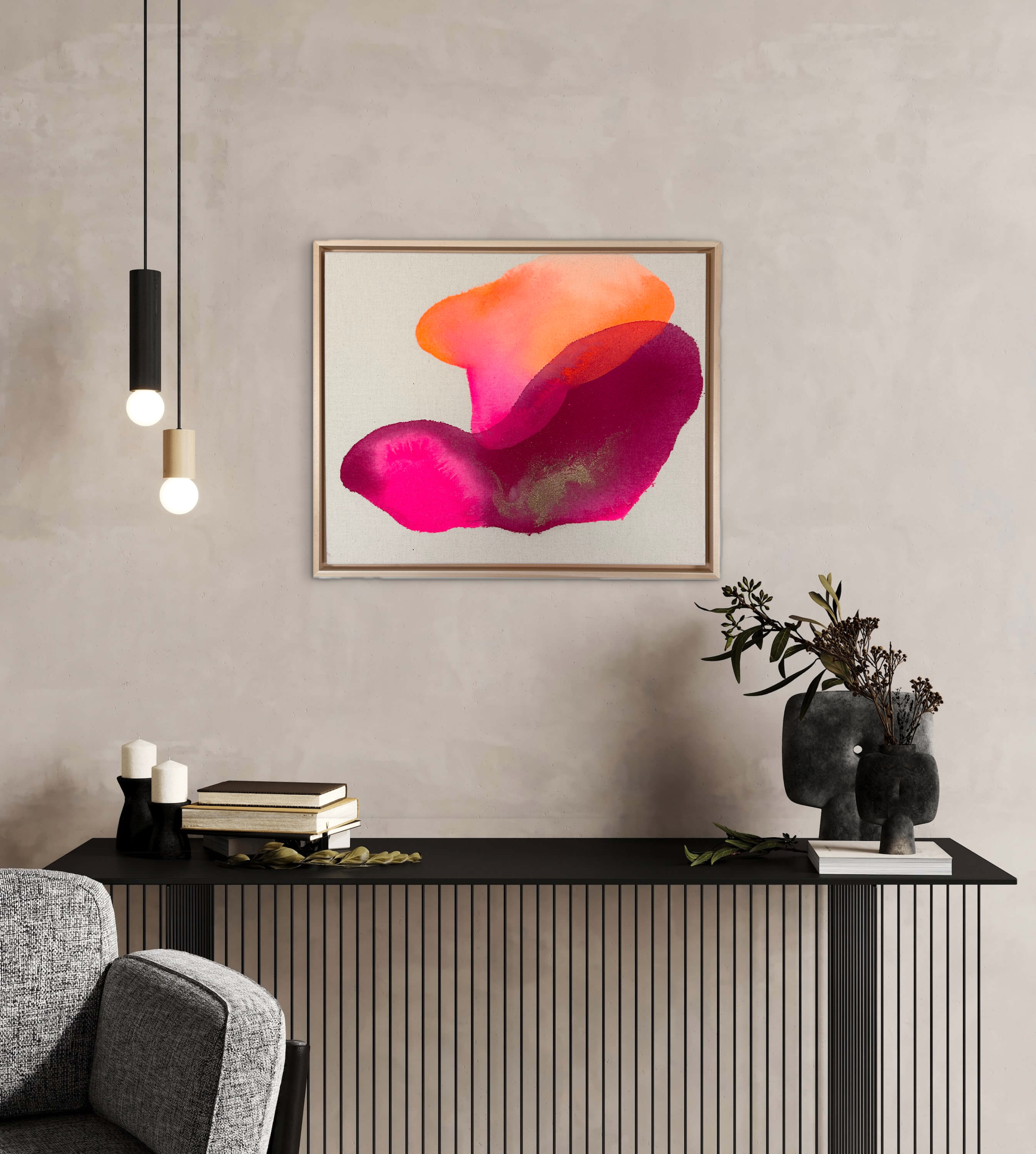 Lichtung, 2025, Acrylic on raw cotton canvas, view 9